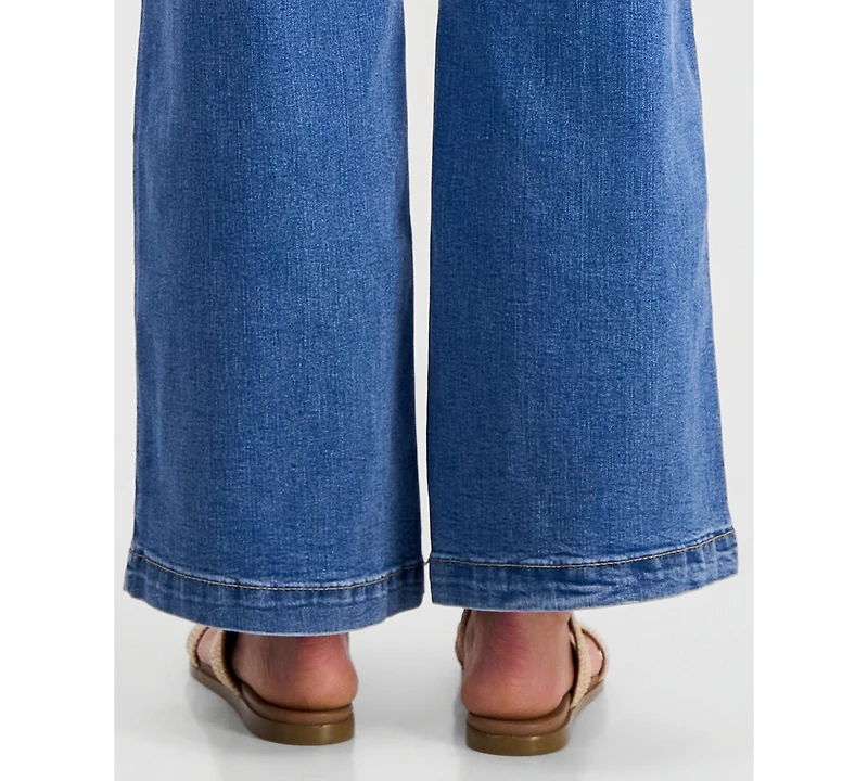 Style & Co Petite High-Rise Wide-Leg Jeans, Macy's Exclusive
