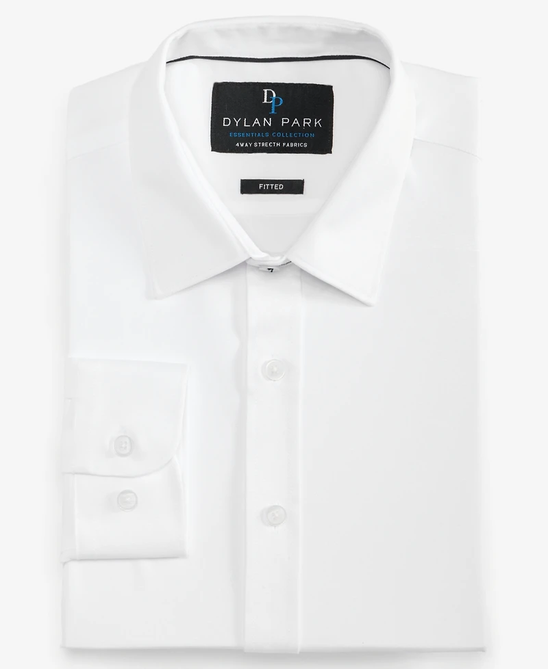 Dylan Park Men's Slim-Fit Performance Four-Way Stretch Dress Shirt
