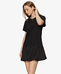 Sanctuary Women's For Keeps Bubble Crew Neck T-Shirt Dress