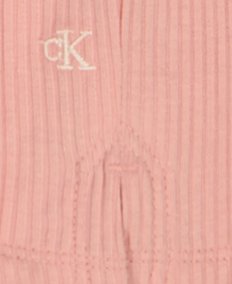 Calvin Klein Girls' Toddler 2T-4T Floral Gauze Tunic and Capri Leggings, 2-Piece Set