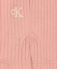 Calvin Klein Girls' Toddler 2T-4T Floral Gauze Tunic and Capri Leggings, 2-Piece Set