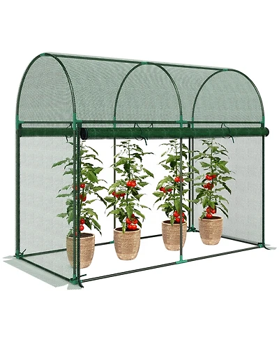 Outsunny Crop Cage, 6' x 3' x 5' Large Plant Protection Tent,