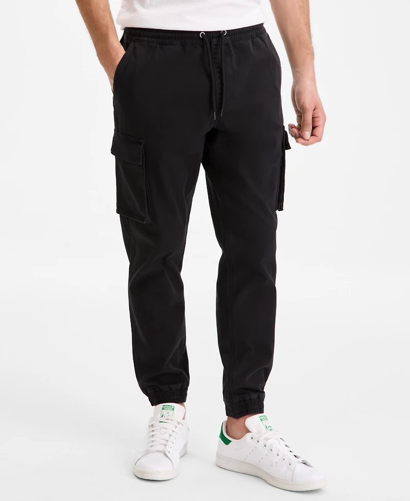 Sun + Stone Men's Garment-Dyed Cargo Jogger Pants