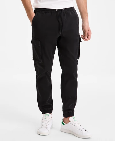 Sun + Stone Men's Garment-Dyed Cargo Jogger Pants