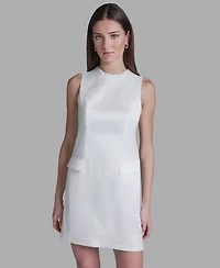 Bcbg Women's Taffeta Mock Neck Dress