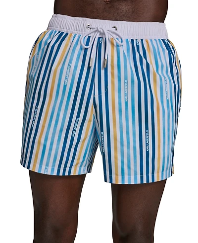 Karl Lagerfeld Paris Men's Striped Volley Shorts