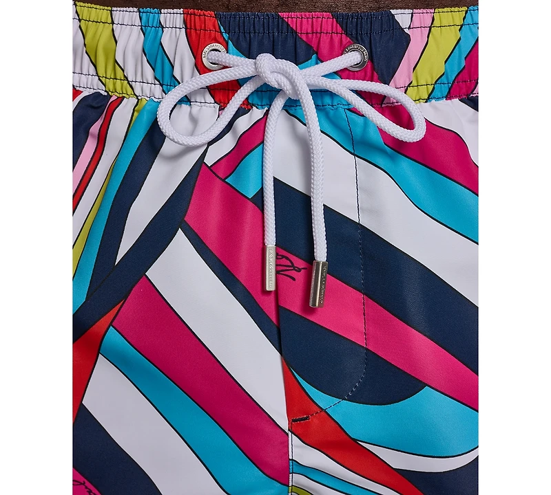 Karl Lagerfeld Paris Men's Logo Patch Volley Shorts