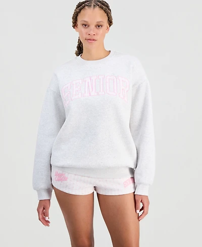 The Happy Camp3r Juniors' Embroidered Crewneck Sweatshirt