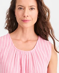 Style & Co Women's Cotton Gauze Sleeveless Blouse, Macy's Exclusive