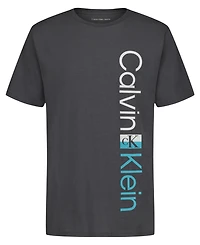 Calvin Klein Boys' 8-20 Vertical Ck Short-Sleeve Crewneck T-Shirt