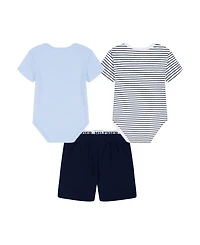 Tommy Hilfiger Baby Boys' Bodysuits & Shorts, 3-Piece Set