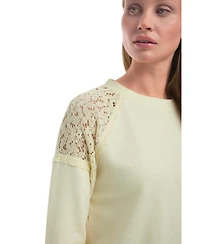 Wilt Clothing Women's Lace Details Sweatshirt