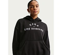 Nike Women's Fleece Oversized Los Angeles Pull-On Hoodie