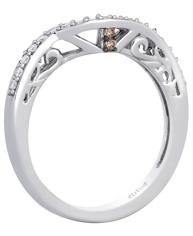 Le Vian Chocolate & Vanilla Diamond Bridal Ring (0.20 ct. t.w.) in 14k Vanilla Gold