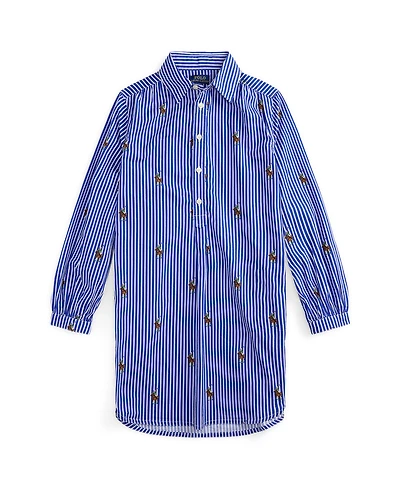 Polo Ralph Lauren Girls' 7-16 Striped Long-Sleeve Shirt Dress