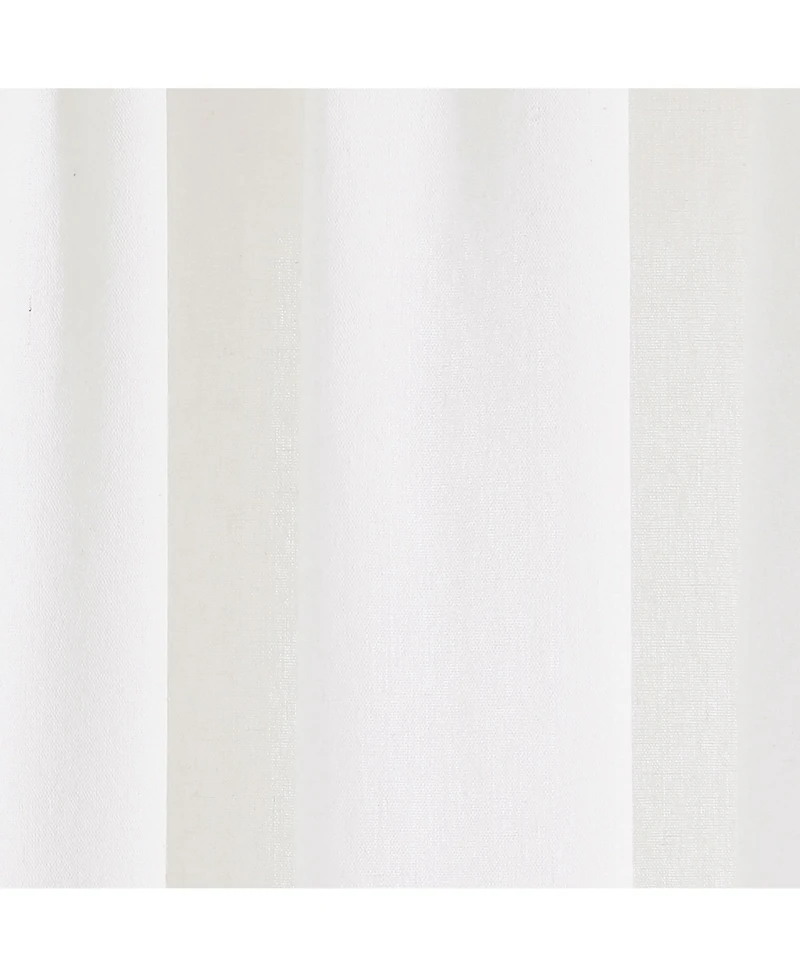 Lush Decor Boho Faux Linen Texture Tassel Window Curtain Panel Single 52"W x 84"L - Curtains For Bedroom - Living Room Curtains