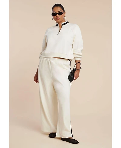 Eloquii Women's Stripe Detail Sweatpant