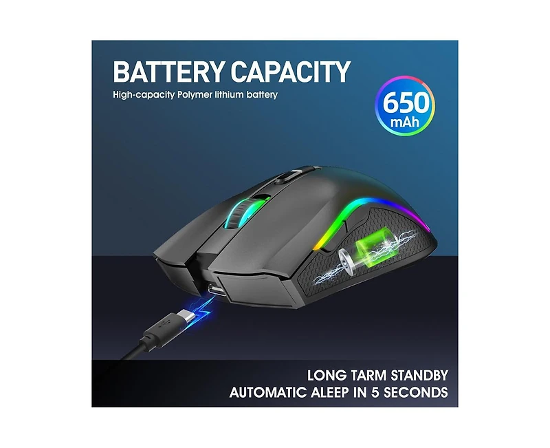 Risokeys Rgb Wireless Gaming Mouse