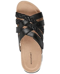 Rockport Women's Sedona Strappy Slip-On Flat Sandals