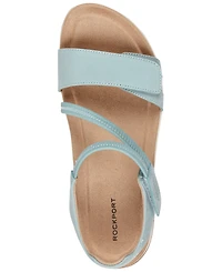 Rockport Women's Shevon Strappy Flat Round Toe Sandals