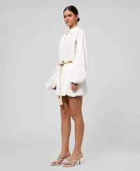 Rachel Roy Women's Collared Neck Shirt Dress