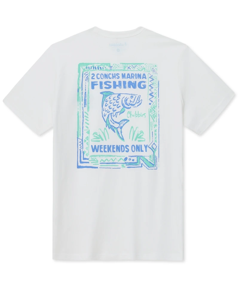 Chubbies Men's The Hook, Line, and Sinker Crewneck Graphic T-Shirt