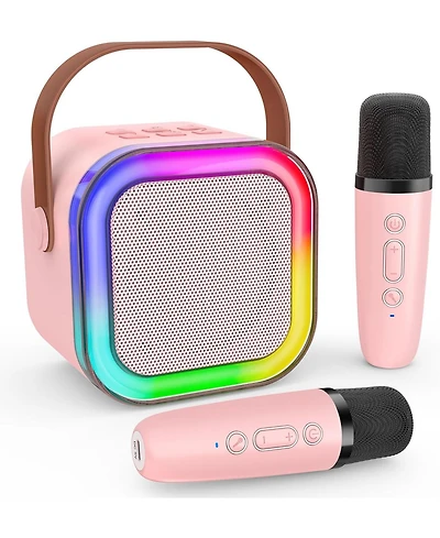 Ipason Kids Karaoke Machine: Portable Speaker & 2 Wireless Mics Top 2025 Birthday/Christmas Gift for Girls 3-12