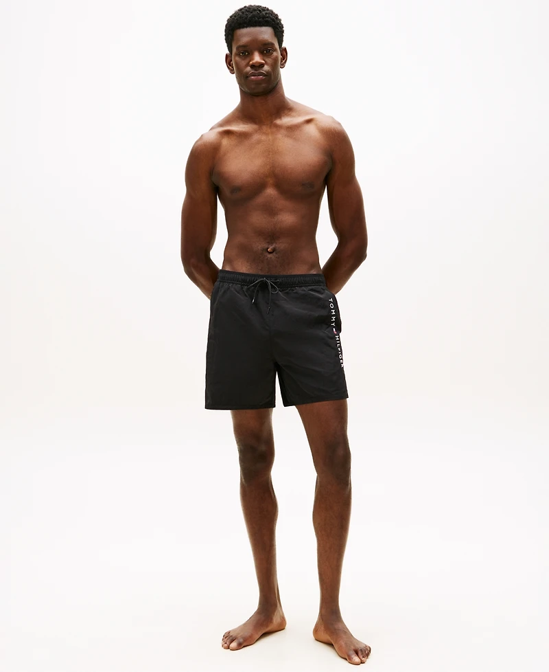 Tommy Hilfiger Men's Medium Drawstring Zip Pocket 5" Swim Trunks