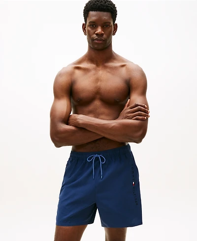 Tommy Hilfiger Men's Medium Drawstring Zip Pocket 5" Swim Trunks