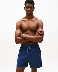 Tommy Hilfiger Men's Medium Drawstring Zip Pocket 5" Swim Trunks