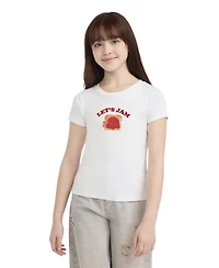 Levi's Girls' 7-16 Meet and Greet Jam Round Neck T-Shirt
