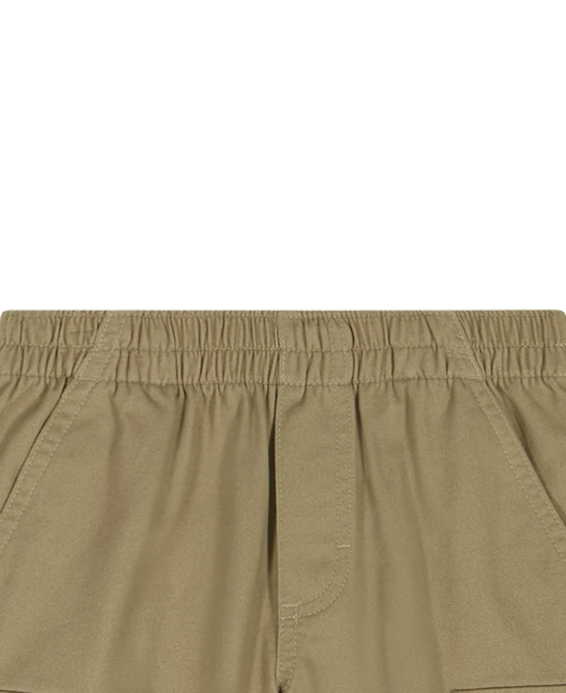 Kids Headquarters Boys' 2T-5 Short-Sleeve Palm Print Textured Shirt & Cargo Shorts, 2-Piece Set