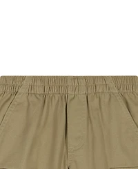 Kids Headquarters Boys' 2T-5 Short-Sleeve Palm Print Textured Shirt & Cargo Shorts, 2-Piece Set