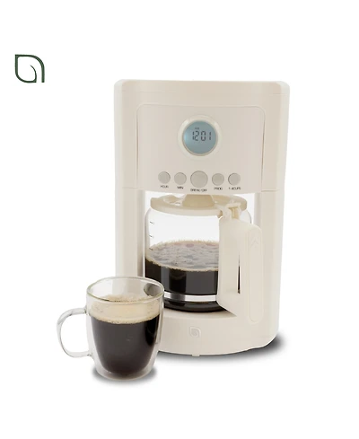 Willow Kitchen 12 Cup Coffee Maker – Programmable Brewing Options with Timer, Beautiful Design, Glass Pot