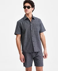 Sun + Stone Men's Jones Striped Short-Sleeve Shirt, Macy's Exclusive