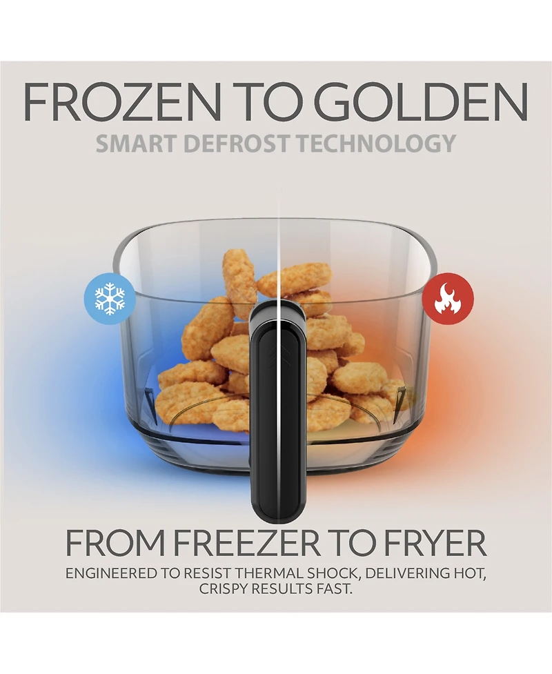 Willow Kitchen 5QT Digital Glass Air Fryer - Self-Cleaning, Touch Screen, Healthier Frying, Watch Your Food Cook