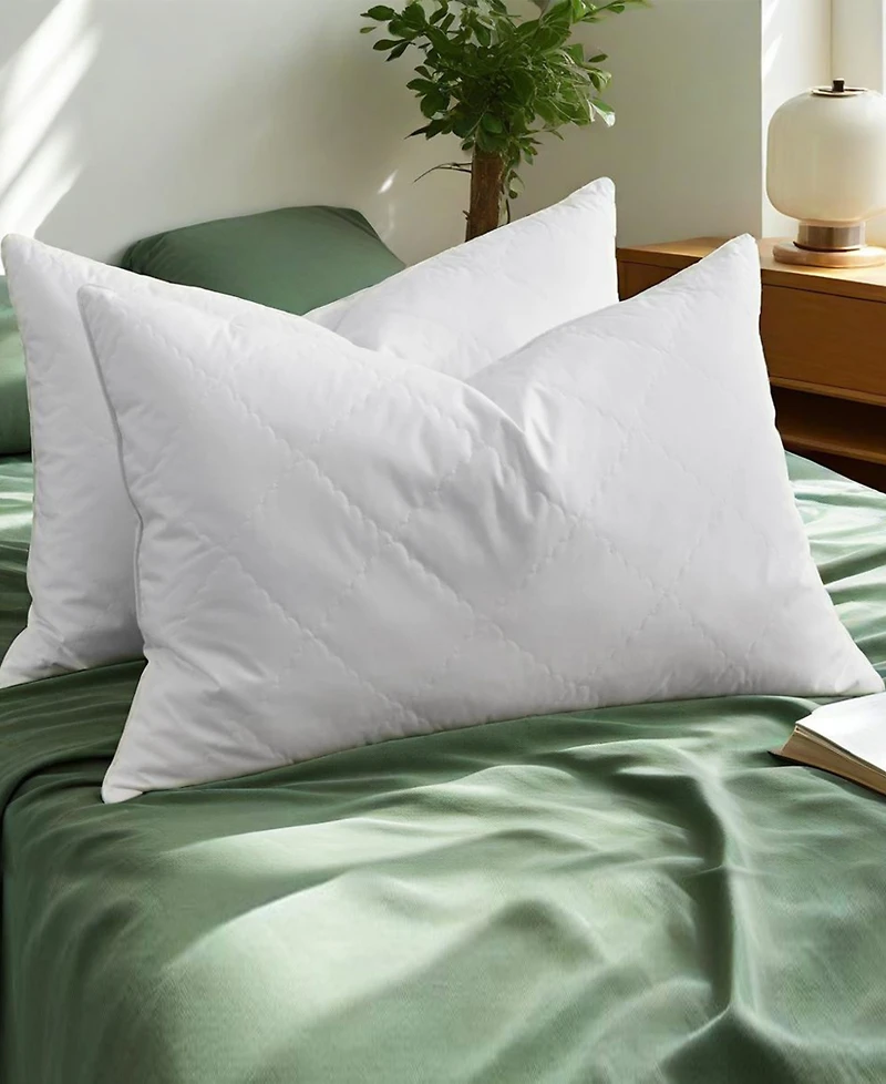 Unikome European Goose Down Feather 2-Pack Pillows, King