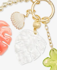 On 34th Coral Palm Leaf Bag Charm, Macy's Exclusive
