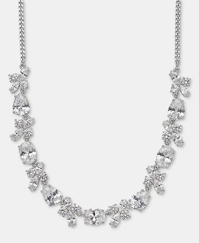 Givenchy Cubic Zirconia Cluster Statement Necklace, 16" + 3" extender