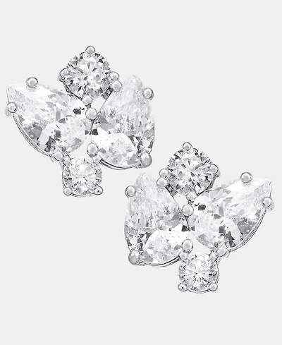 Givenchy Cubic Zirconia Cluster Stud Earrings