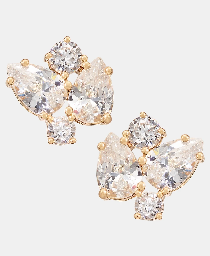 Givenchy Cubic Zirconia Cluster Stud Earrings
