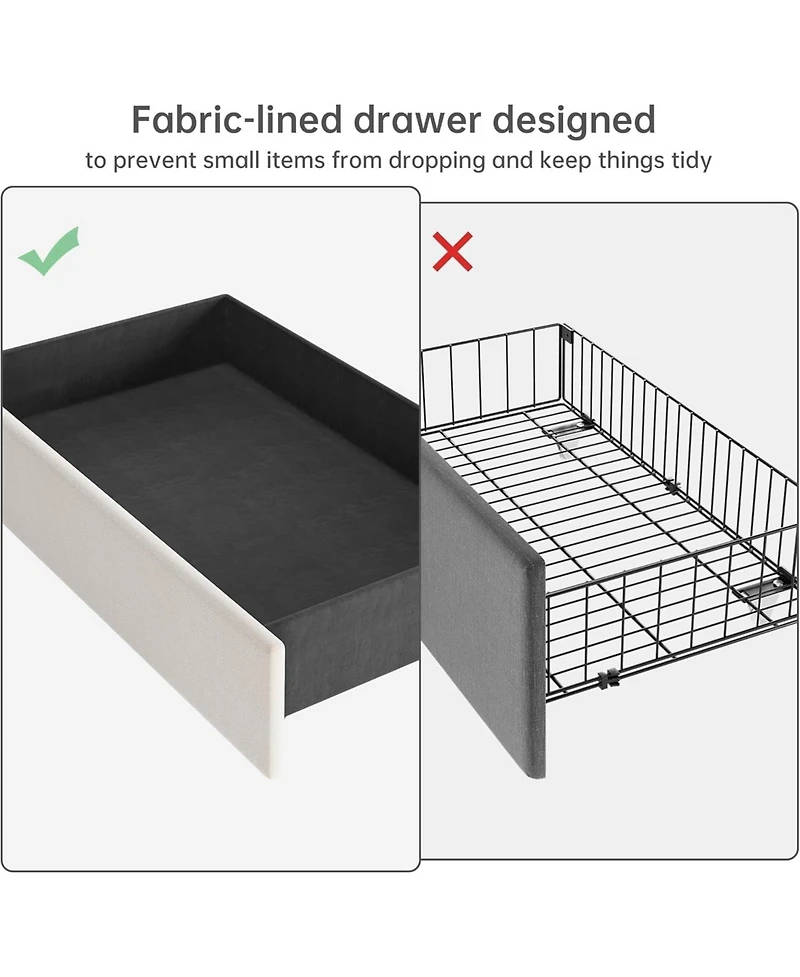 gaomon Full Upholstered Platform Bed Frame with Trundle