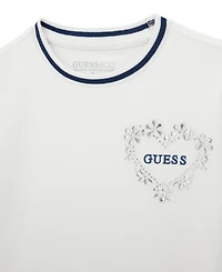 Guess Girls' 7-16 Midi Length Round Neck Short-Sleeve T-Shirt