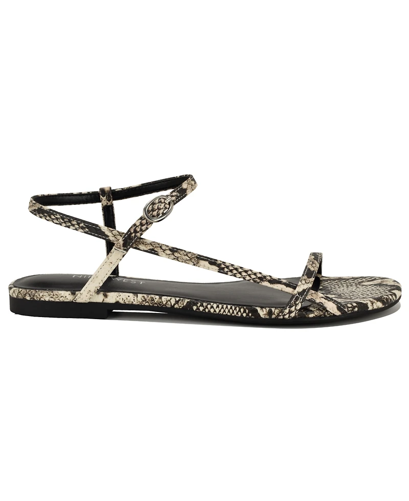 Nine West Women's Masow Almond Toe Strappy Flat Sandals