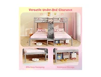 Slickblue Twin Over Bunk Bed with Stair Storage for Kids and Teens - One Fits All