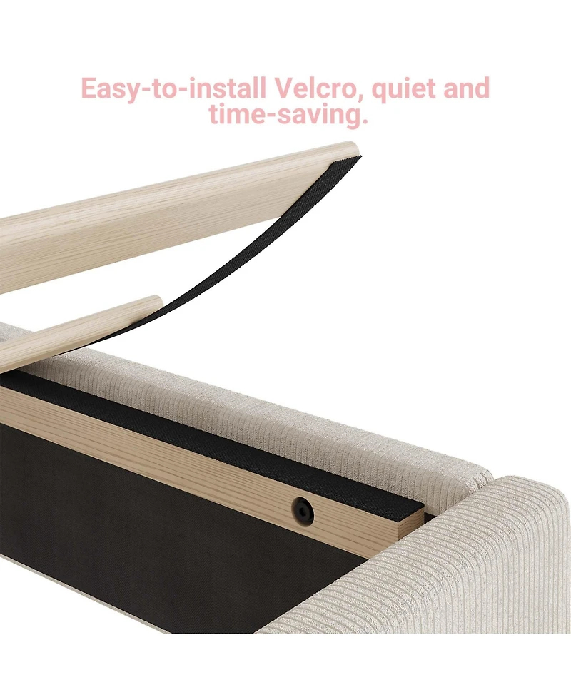gaomon Bed Frame, Corduroy Upholstered Platform