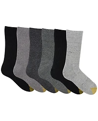 Gold Toe Men's 6-Pack Kensington Reinforced Toe Short Crew Socks
