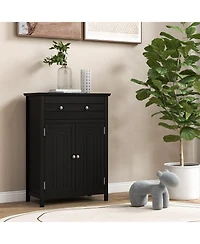 Volenca 2-Door Freestanding Bathroom Cabinet with Drawer and Adjustable Shelf