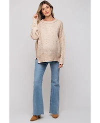 Pinkblush Maternity Speckled Knit Sweater
