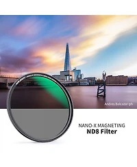 KandF Concept 77mm Nano-x Neutral Density ND8 0.9 3-Stop Magnetic Filter